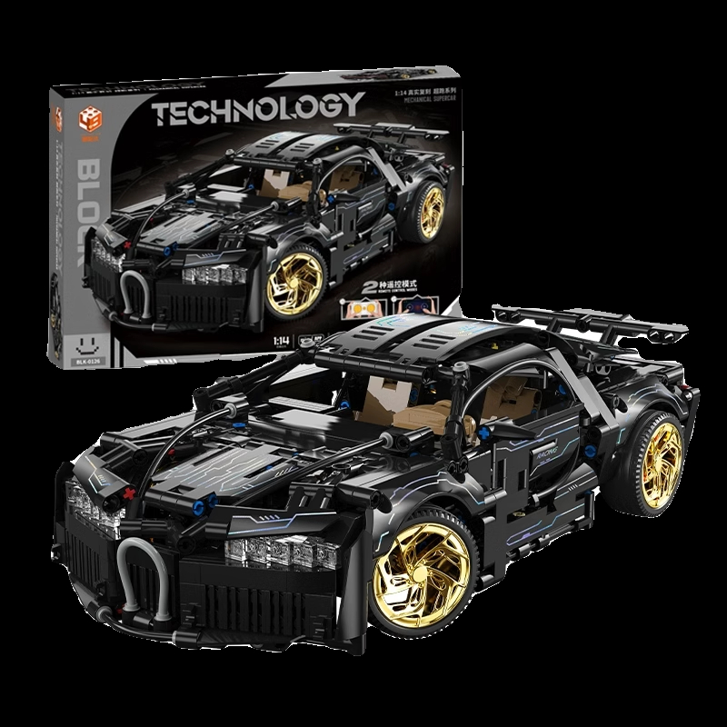 布加迪威龙跑车拼装积木玩具礼物