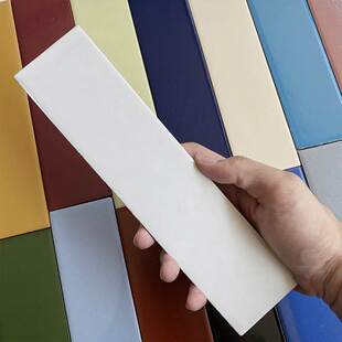 外墙砖6x24小块老款彩色长条农村自建房围墙阳台白色亮光纯色瓷砖