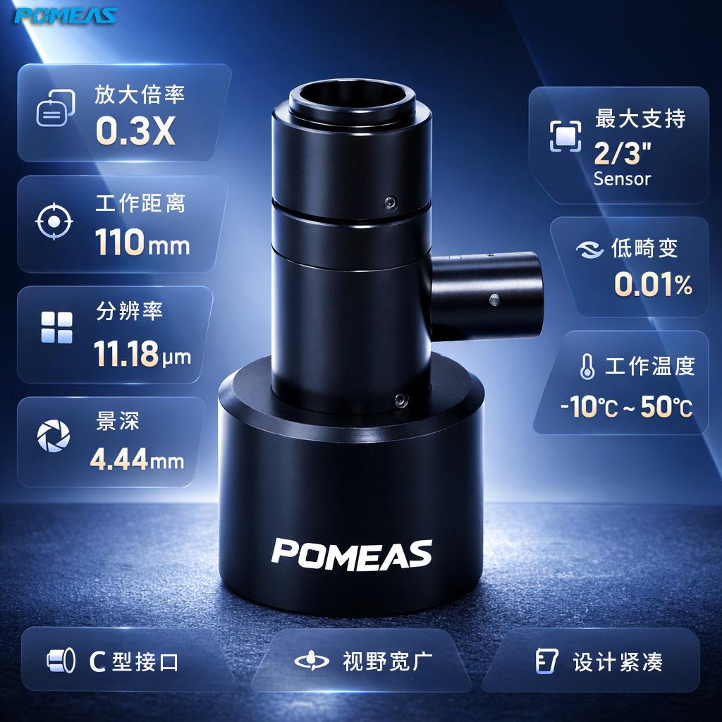 畸工同轴光远心镜头业动自化测量仪器专用镜头低变C接口PMS-LTCM