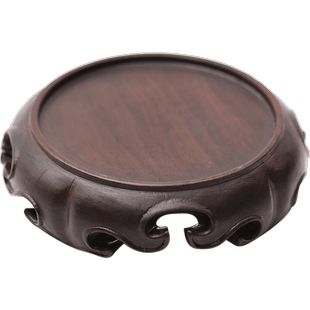 发光底座大号黑檀如意座家用紫光檀木质摆件托架奇石花盆底座托盘