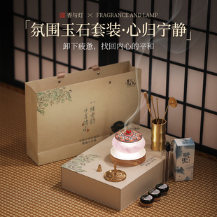 玉石香炉琉璃香道套装 檀香熏香炉焚香炉 香篆工具制香粉打香篆套装