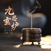 纯铜香炉迷你小号宣德炉彷古薰香炉家用供奉线 线香底座檀香香插