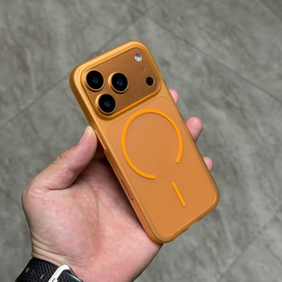 14plus冰雾iPhone13 薄 高级感极简星宇橙Beats细磁吸金属按键半透磨砂适用17苹果16proMax手机壳15 必冲