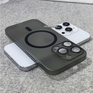 一体防尘带高清玻璃镜头膜全包保护磁吸适用苹果17Air套16promax全包15手机壳14亲肤冰雾磨砂透明13薄硬12pro