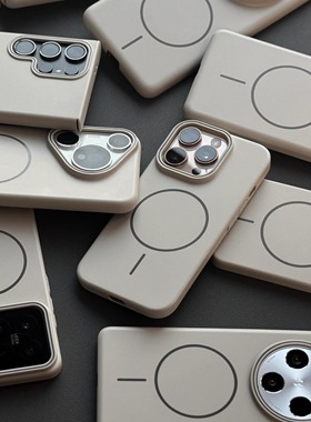 Beats同款细圈强磁吸充电适用三星s25Ultra手机壳s24FE磨砂s23+文艺峰岩色s20/s21FE硬Note20Ultra外套A55/54