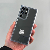 高级感高清透明亚克力太空壳适用s25三星S24Ultra手机壳S23 不会发黄S22大孔S21FE硬防摔Note20Ultra硅胶A54