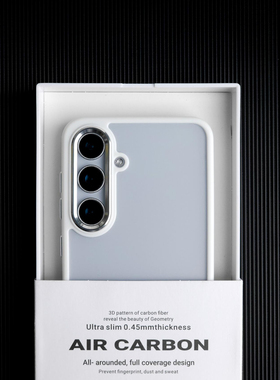 【颜值在线】高级感金属镜头框磨砂质感适用三星S24手机壳s25Ultra半透明白s23+冰雾肤感s22好看Note20防摔21