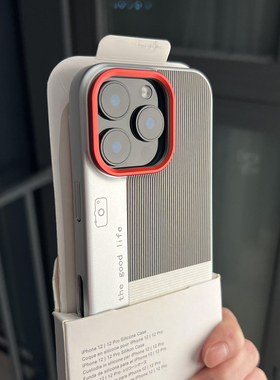 高级感奢华条纹拼接秒变相机适用苹果17promax手机壳大孔16pro金属镜框钛灰色iPhone15商务个性创意亚克力硬+