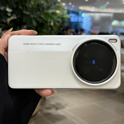 轻奢高级真皮质感荔枝白皮纹相机