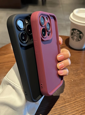 得乐适用三星s25Ultra手机壳S24FE精孔纯色圆角s23+肤感s22/s21气囊s20FE高级Note20Ultra防摔A54/56硅胶软套