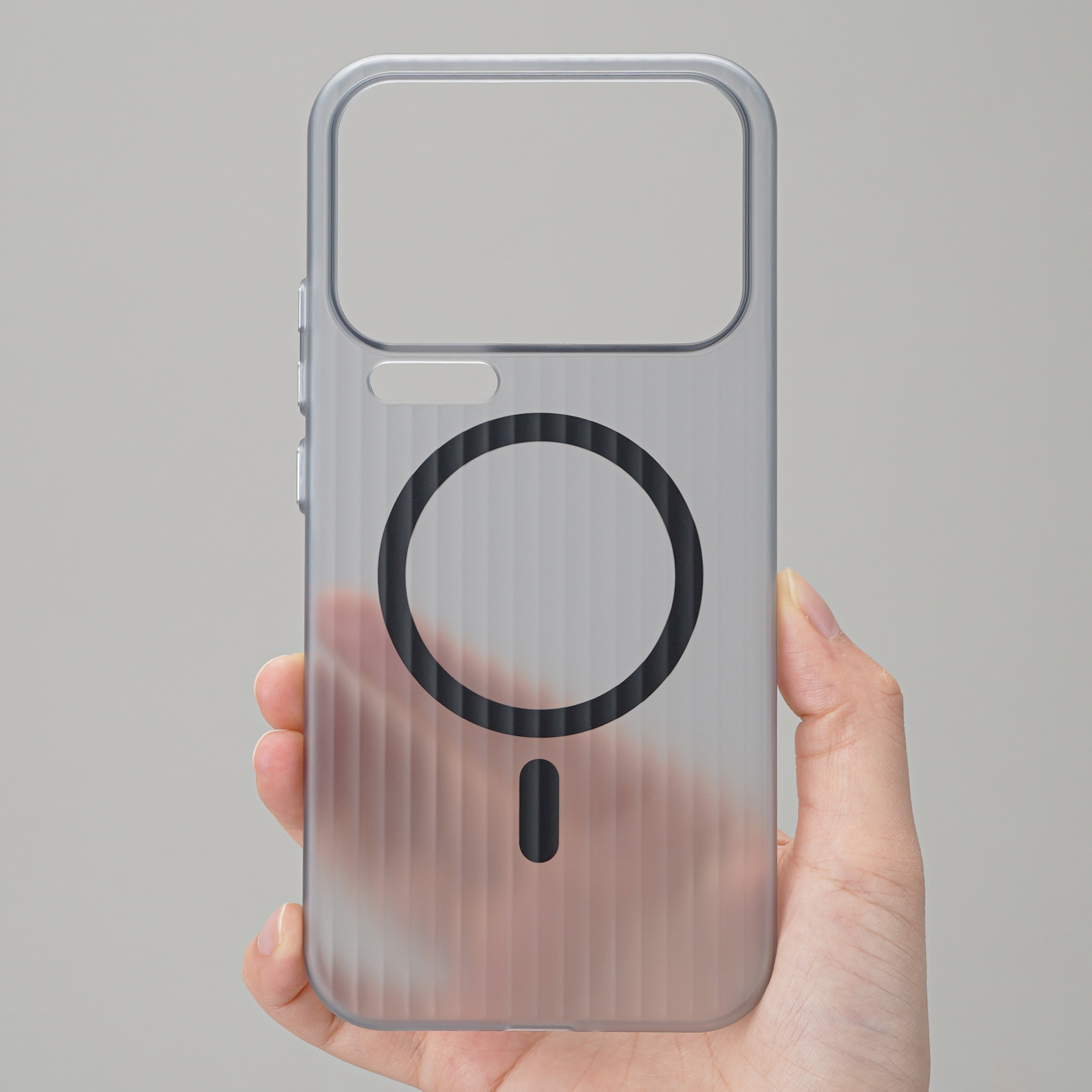 瓦楞光栅条纹行李箱磁吸适用小米17promax手机外壳不挡超广角15/14/13ultra透明不易发黄红米K80/70保护套k60