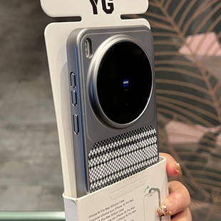 凯夫拉纹秒变17钛金属灰色磁吸适用vivoX300手机壳OPPOFindx9Pro小米17 K90华为mate80荣耀Magic8一加iQOO15