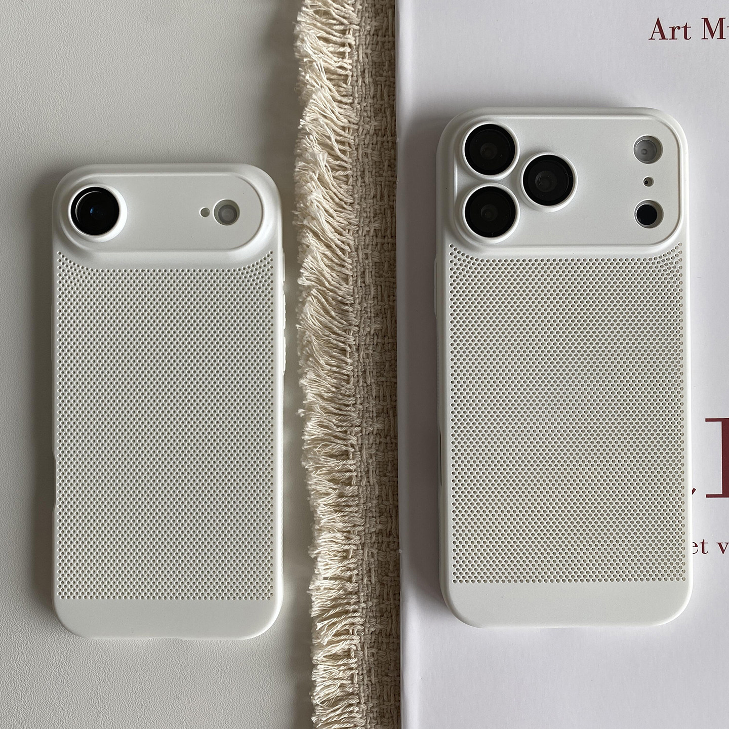 「超薄散热」透气夏日带一体镜头膜苹果Air适用iPhone17promax手机壳16pro全包小米15硬14保护套13镂空12网78