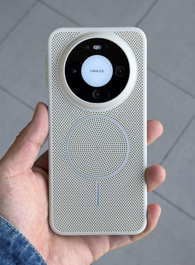 钛金属漆电镀细磁吸蜂窝散热网壳适用华为mate80苹果小米17promax手机壳15/14plus华为mate70/60pro+薄pura硬