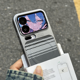 凯夫拉纹秒变17相框磁吸适用小米17promax手机壳oppoFindx9pro钛金属漆vivoX300Pro荣耀magic8一加15红米K90+