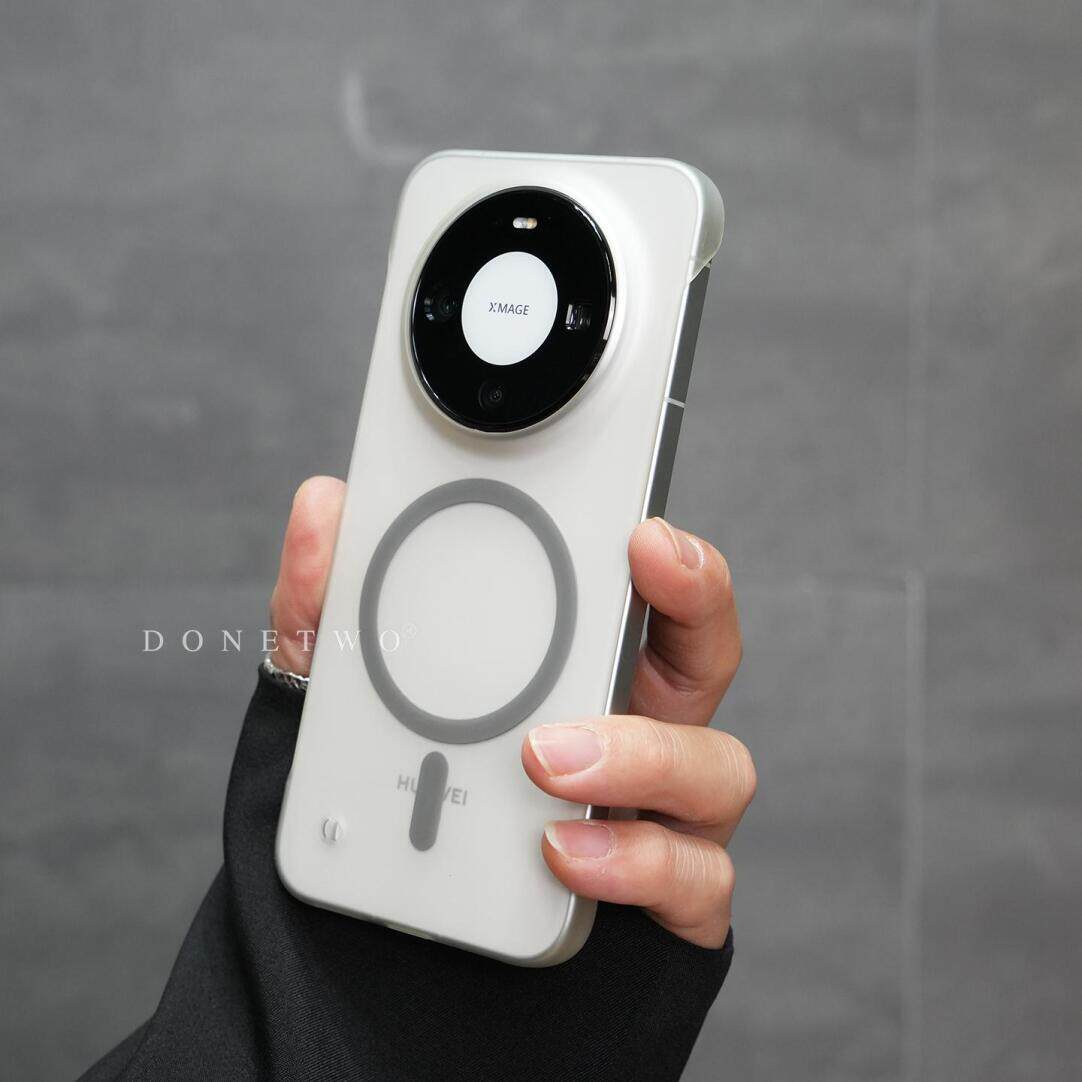 钛灰色超薄裸机感无边框磁吸无线充适用华为mate80pro手机壳冰雾mate70/60pro+磨砂pura780ultra亚克力透明男