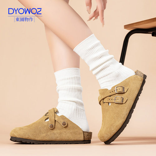 日系复古外穿半包拖鞋防滑耐磨