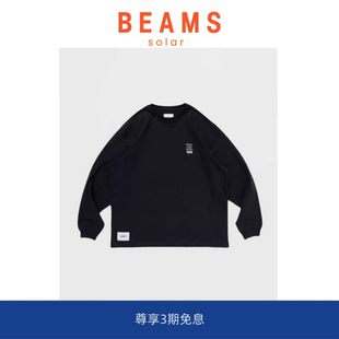 COTTON日常重磅纯色刺绣休闲宽松纯棉长袖 BEAMS SOLAR 现货