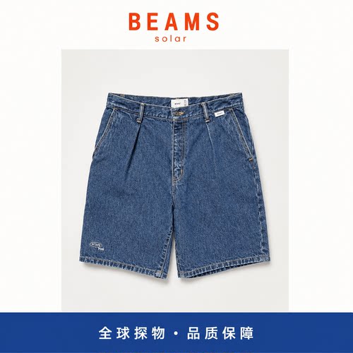 【SOLAR BEAMS】WTAPS西山彻日系潮牌夏五分裤 水洗做旧牛仔短裤