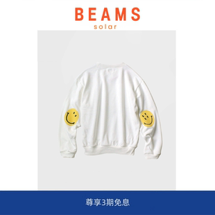 【SOLAR BEAMS】平田和宏男女日系宽松休闲笑脸印花长袖卫衣ins潮