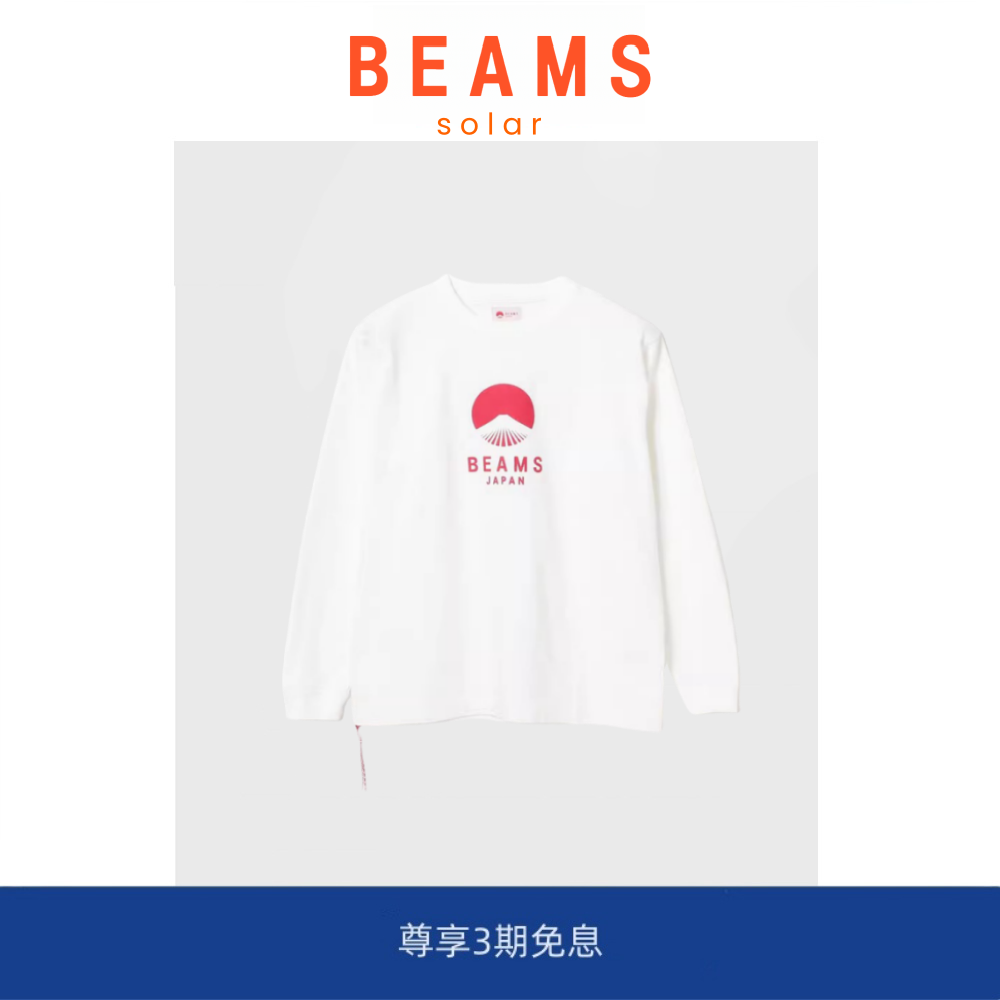 【现货】SOLAR BEAMS SSZ定番红绳富士山印花宽松纯棉圆领长袖T恤