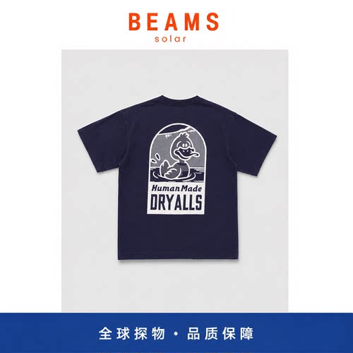 【SOLAR BEAMS】夏季潮牌背后鸭子图案短袖T恤宽松休闲男女款