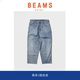 现货 6.0水洗垮牛长裤 SOLAR DEINM 宽松日产做旧牛仔裤 BEAMS