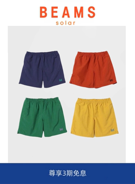 【5折现货】BEAMS×NEEDLES 联名尼龙蝴蝶刺绣 短裤五分裤沙滩裤