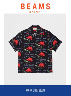 【现货】SOLAR BEAMS 21ss 玫瑰花 ALOHA满印 夏威夷短袖衬衫男女