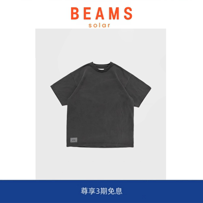 【SOLAR BEAMS】潮牌WTAPS SIGN-OD 宽松圆领休闲复古水洗短袖T恤