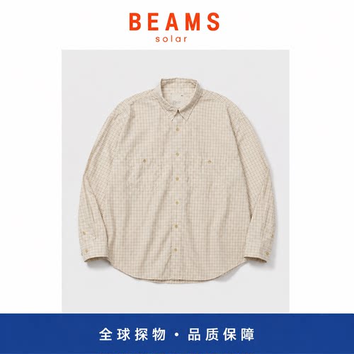 【SOLAR BEAMS】MADNESS MINI CHECK BD SHIRT日产格子长袖衬衫