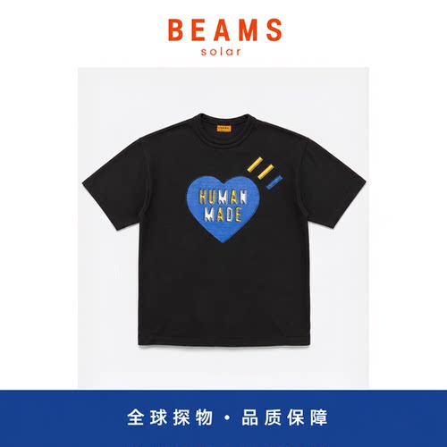 【SOLAR BEAMS】夏季新款原单 日系复古爱心卡通休闲运动短袖T恤