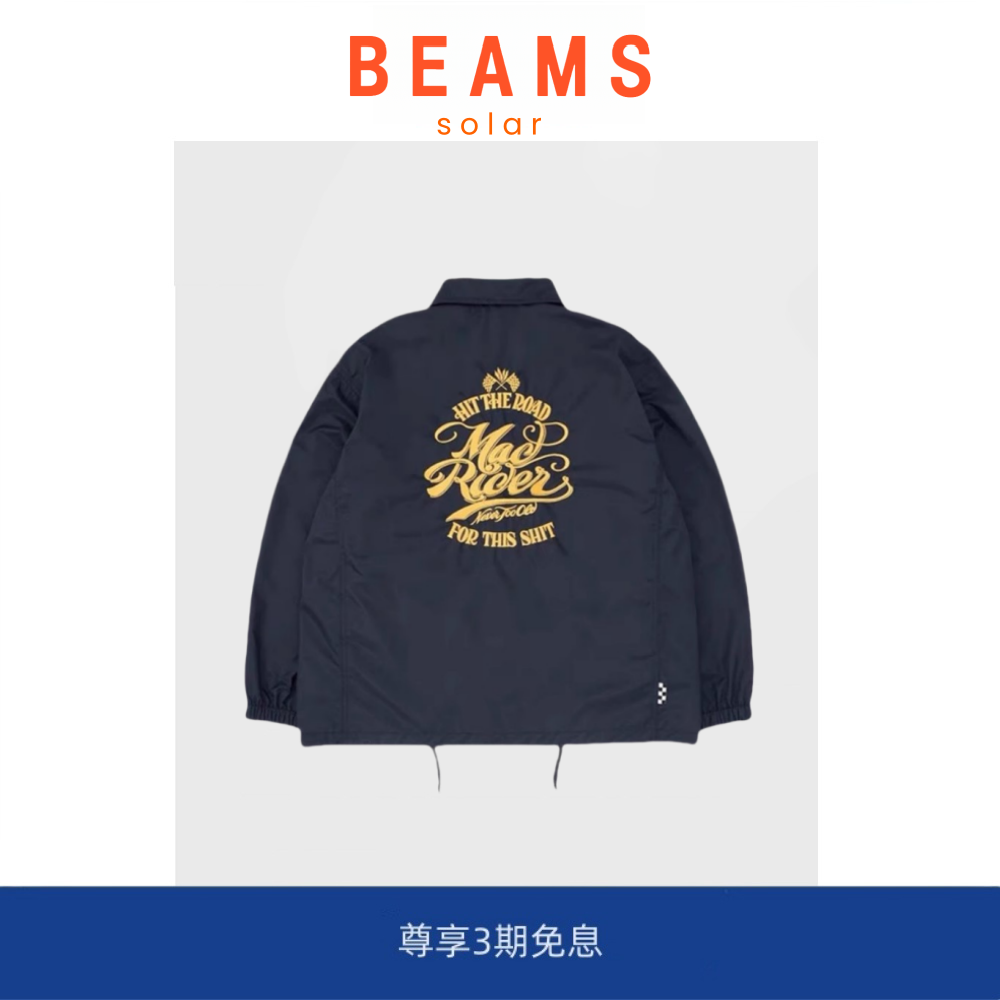 【现货】SOLAR BEAMS日产余文乐机车复古通勤刺绣教练夹克外套