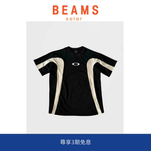 【现货】SOLAR BEAMS古着款拼色半袖拼接运动短袖速干男女夏T恤