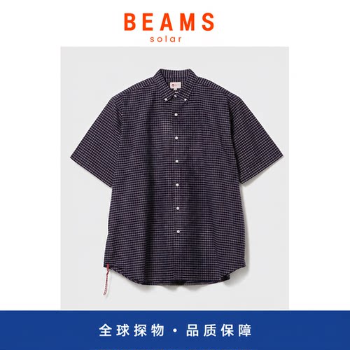 【SOLAR BEAMS】JAPAN Loose Check B.D 日本制红绳格子短袖衬衫