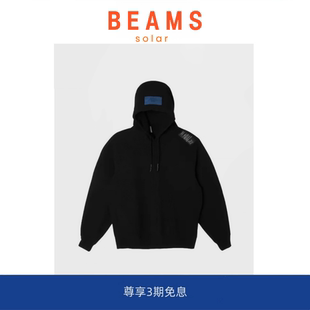 BEAMS潮牌 SOLAR POCKET HOODIE 24FW 贴布华夫格套头帽衫 现货