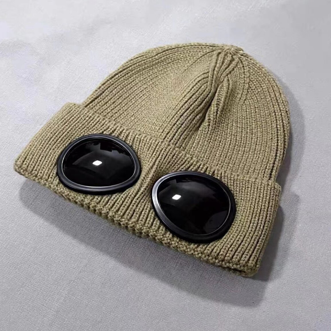 thumbnail for New aviator autumn winter knitted hat men's and women's warm korean couple knitted hat