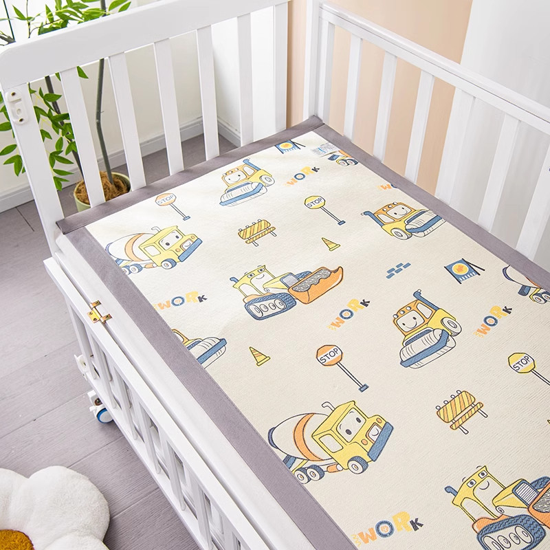 儿童冰丝凉席幼儿园专用床婴儿午睡席子夏季小宝宝可用藤草席定制