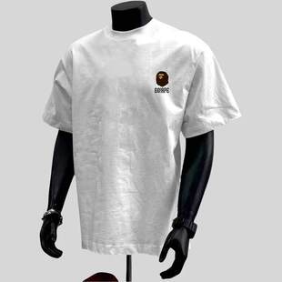 时尚 广州十三行夏季 t恤男女夏季 潮牌纯棉短袖 百搭小众上衣服 外贸