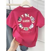卡通短袖 出口外贸大牌尾货清仓捡漏 纯棉短款 时尚 T恤女上衣服 韩版