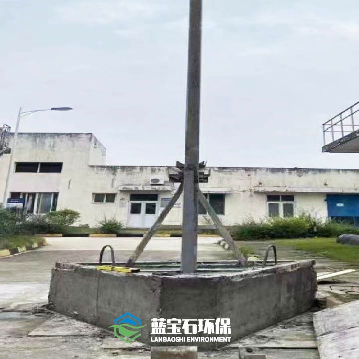 带水安装潜水推流器 回廊池形氧化沟低速推进器水泥墩底座沉底式
