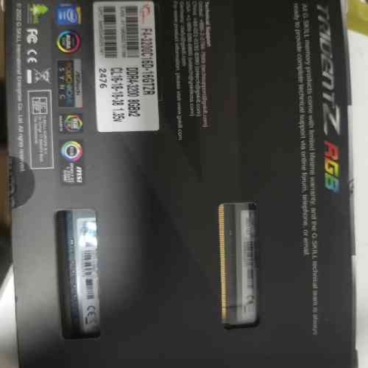议价芝奇记忆体16G（8g*2）3200频C16幻光戟连号，型号