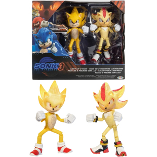 美国JAKKS Pacific Sonic The Hedgehog发光超级索尼克夏特手办男