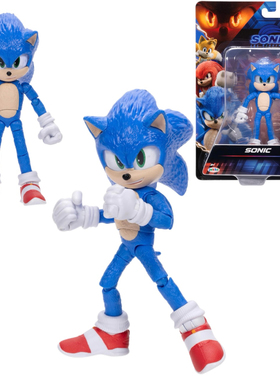 美国JAKKS Sonic The Hedgehog刺猬索尼克夏特圣诞礼物可动手办