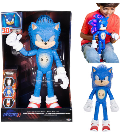 美国Sonic刺猬索尼克3超音鼠发声发光公仔关节可动玩具收藏礼物男
