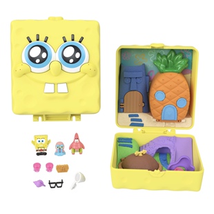 美国Polly Pocket Partnership海绵宝宝联名盒子派大星过家家玩具