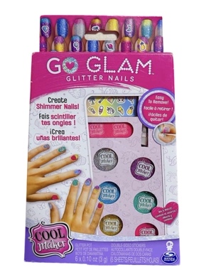美国Cool Maker Go Glam指甲印章闪粉美甲DIY套装儿童节女孩玩具