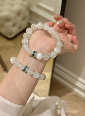 新中式国潮升级版月光石冰润透手串女士手链夏季百搭轻奢高品质