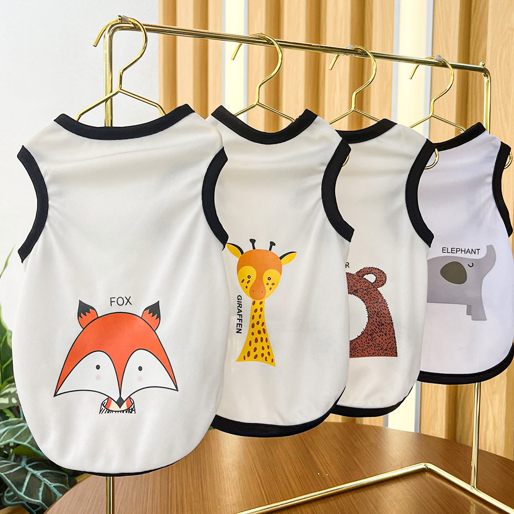 小狗狗猫衣服夏装薄款猫咪比熊法斗小中型犬宠物夏季狗背心北欧风