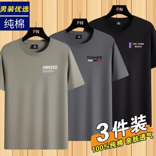 广州十三行男装13行广东纯棉短袖青年休闲t恤宽松虎门杭州四季青